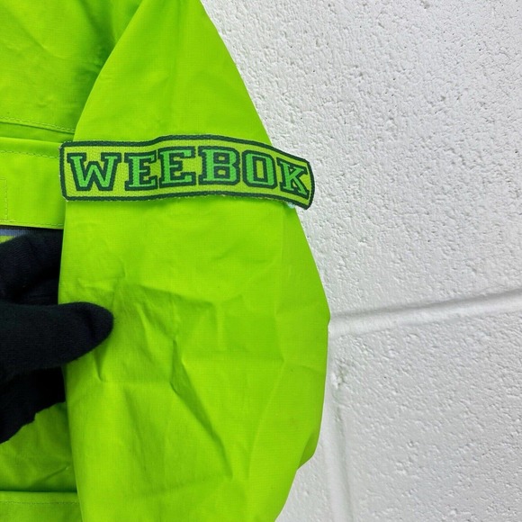 Vintage Weebok by Reebok Bug Frog Raincoat Jacket Green Kids Sz 5 - Picture 5 of 12